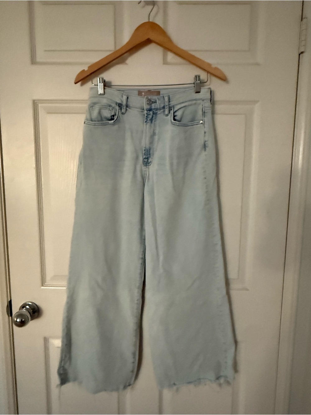 7 For All Mankind Light Blue Wide Leg Jeans